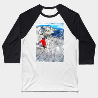 Skiing Downhill Abstract. For ski lovers. Baseball T-Shirt